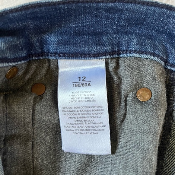 Vintage Polo Ralph Lauren Denim Midi Skirt Blue Button Front Size 12 - Picture 11 of 17